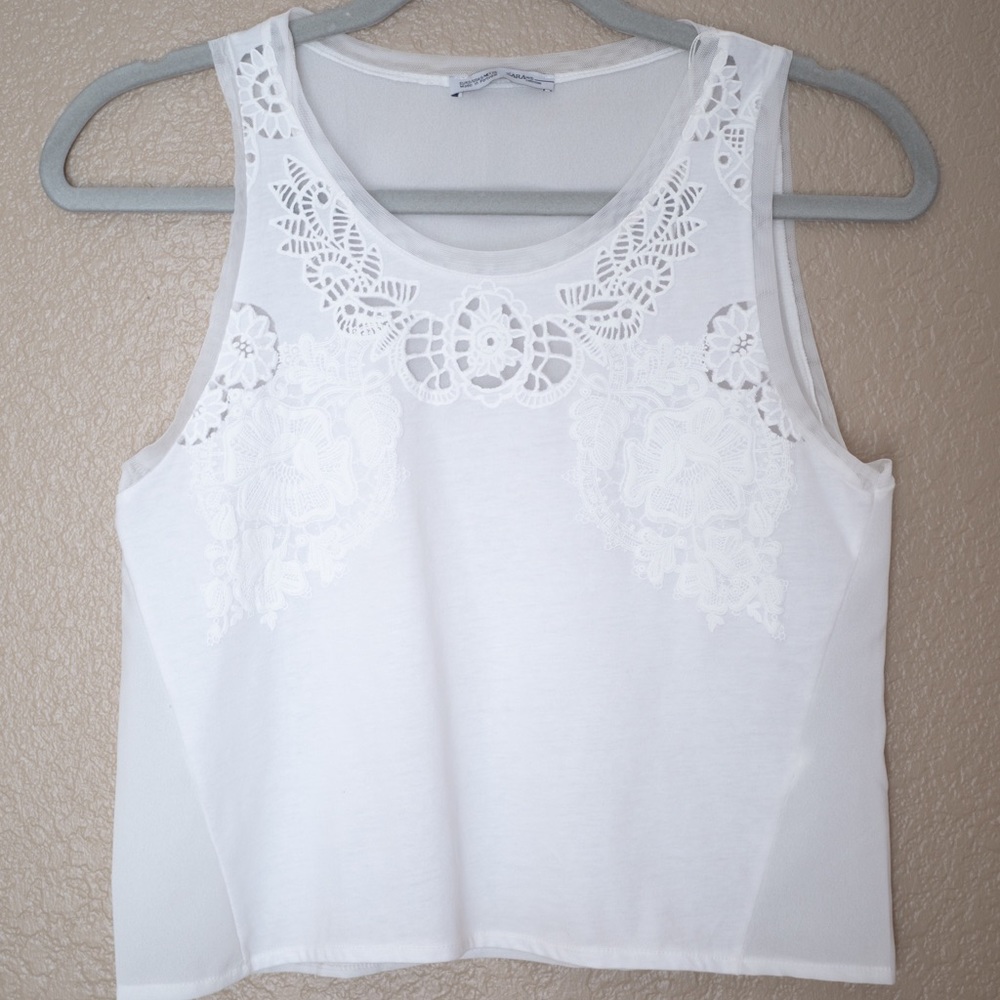 White crop top